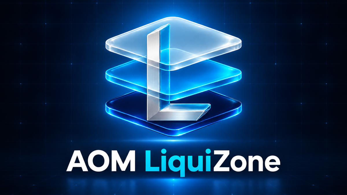 AOM LiquiZone logo